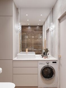 Фото № 2: Дизайн-проект двухкомнатной квартиры 69.2  м² Современный стиль для ЖК в г. Белгород