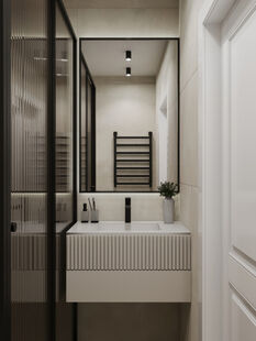 Фото № 4: Дизайн-проект трехкомнатной квартиры 65.01  м² Современный стиль для ЖК в г. Одинцово