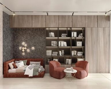 Фото № 5: Дизайн-проект четырехкомнатной квартиры 204.35  м² Стиль Эклектика для ЖК Русский Авангард