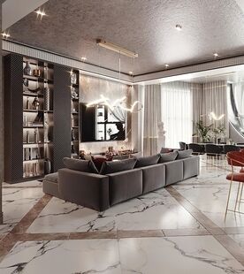 Фото № 1: Дизайн-проект четырехкомнатной квартиры 204.35  м² Стиль Эклектика для ЖК Русский Авангард