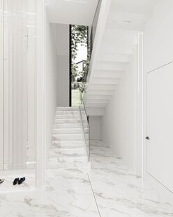 Фото № 6: Дизайн-проект дома/коттеджа 96.73  м² Современный стиль для этажа частного дома в кп новогорск клаб