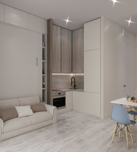 Фото № 4: Дизайн-проект дома/коттеджа 140.35  м² Современный стиль для этажа частного дома в кп новогорск клаб