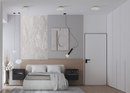 Фото № 3: Дизайн-проект трехкомнатной квартиры 69.0  м² Стиль Модернизм для ЖК Энитео