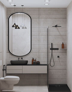 Фото № 5: Дизайн-проект трехкомнатной квартиры 69.0  м² Стиль Модернизм для ЖК Энитео