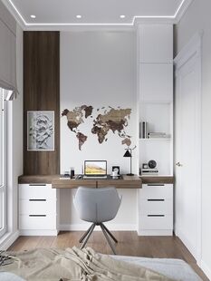 Фото № 6: Дизайн-проект дома/коттеджа 98.41  м² Современная классика для этажа частного дома в д. сырьево