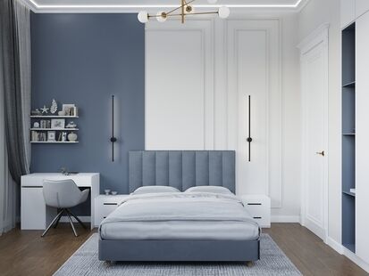 Фото № 5: Дизайн-проект дома/коттеджа 98.41  м² Современная классика для этажа частного дома в д. сырьево