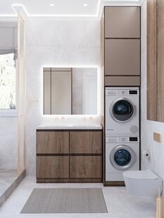 Фото № 3: Дизайн-проект дома/коттеджа 98.41  м² Современная классика для этажа частного дома в д. сырьево