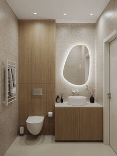 Фото № 3: Дизайн-проект трехкомнатной квартиры 63.46  м² Стиль Минимализм для ЖК Suomen Ranta