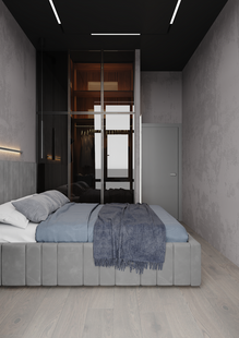 Фото № 2: Дизайн-проект двухкомнатной квартиры 42.75  м² Стиль Лофт для ЖК Modum