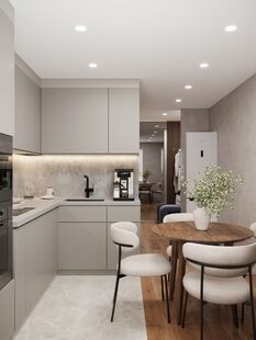 Фото № 1: Дизайн-проект двухкомнатной квартиры 51.22  м² Современный стиль для ЖК в г. Норильск