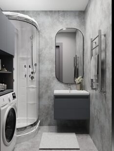 Фото № 4: Дизайн-проект двухкомнатной квартиры 51.22  м² Современный стиль для ЖК в г. Норильск