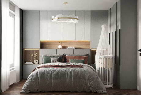 Фото № 1: Дизайн-проект трехкомнатной квартиры 52.26  м² Стиль Модернизм для ЖК Матвеевский парк