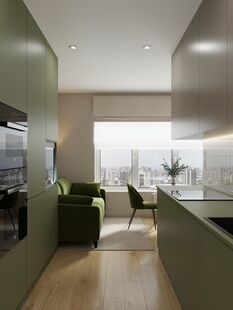 Фото № 4: Дизайн-проект квартиры-студии 25.2  м² Современный стиль для ЖК Новое Очаково