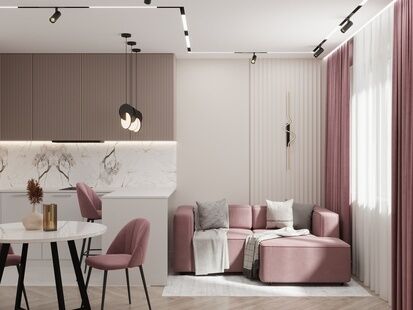 Фото № 6: Дизайн-проект трехкомнатной квартиры 60.0  м² Стиль Модернизм для ЖК Эко Видное 2.0