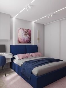 Фото № 3: Дизайн-проект трехкомнатной квартиры 60.0  м² Стиль Модернизм для ЖК Эко Видное 2.0