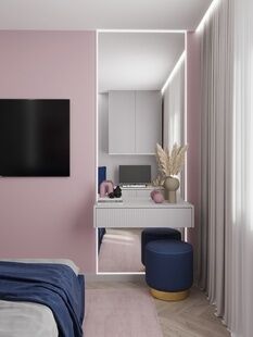 Фото № 4: Дизайн-проект трехкомнатной квартиры 60.0  м² Стиль Модернизм для ЖК Эко Видное 2.0