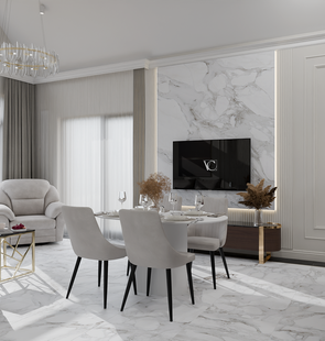 Фото № 5: Дизайн-проект дома/коттеджа 129.8  м² Современная классика для частного дома в д. выползово