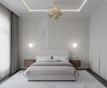 Фото № 6: Дизайн-проект дома/коттеджа 129.8  м² Современная классика для частного дома в д. выползово