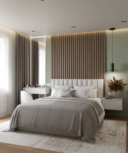 Фото № 5: Дизайн-проект трехкомнатной квартиры 72.4  м² Современный стиль для ЖК Московский