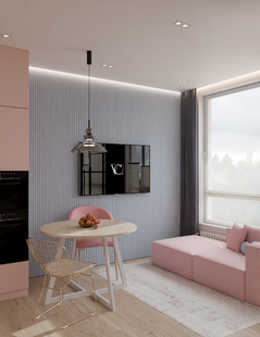 Фото № 5: Дизайн-проект квартиры-студии 22.5  м² Современный стиль для ЖК Лучи