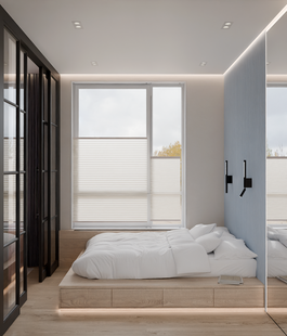 Фото № 6: Дизайн-проект квартиры-студии 22.5  м² Современный стиль для ЖК Лучи