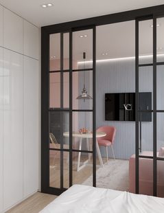 Фото № 1: Дизайн-проект квартиры-студии 22.5  м² Современный стиль для ЖК Лучи