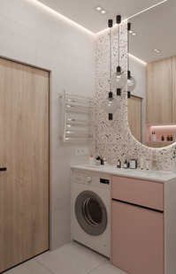 Фото № 4: Дизайн-проект квартиры-студии 22.5  м² Современный стиль для ЖК Лучи