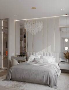 Фото № 5: Дизайн-проект двухкомнатной квартиры 55.0  м² Современная классика для ЖК Московский