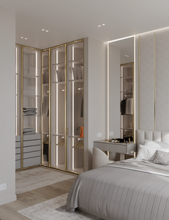 Фото № 2: Дизайн-проект двухкомнатной квартиры 55.0  м² Современная классика для ЖК Московский