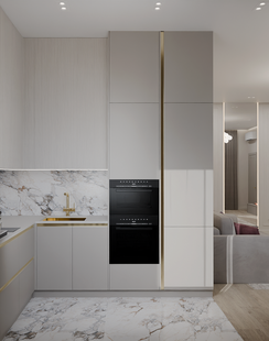 Фото № 4: Дизайн-проект двухкомнатной квартиры 55.0  м² Современная классика для ЖК Московский