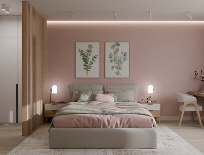 Фото № 1: Дизайн-проект спальни 15.0  м² Стиль Контемпорари для ЖК Панова Парк