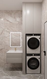 Фото № 5: Дизайн-проект двухкомнатной квартиры 46.12  м² Стиль Модернизм для ЖК Хэдлайнер