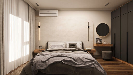 Фото № 5: Дизайн-проект двухкомнатной квартиры 38.5  м² Стиль Модернизм для ЖК Черная речка