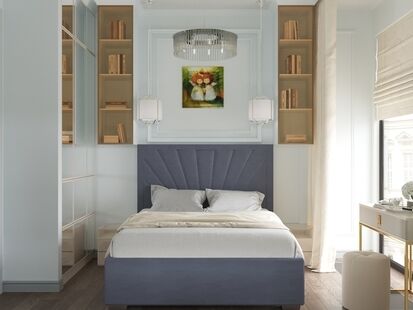 Фото № 4: Дизайн-проект трехкомнатной квартиры 63.57  м² Современный стиль для ЖК Symphony 34