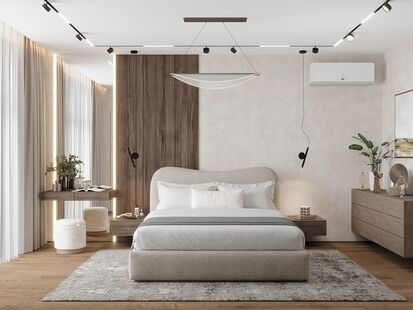 Фото № 1: Дизайн-проект дома/коттеджа 127.25  м² Стиль Модернизм для этажа дома в ЖК Новорижский