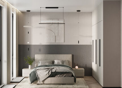 Фото № 3: Дизайн-проект трехкомнатной квартиры 71.46  м² Современный стиль для ЖК Mypriority Басманный