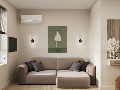 Фото № 1: Дизайн-проект квартиры-студии 19.31  м² Современный стиль для ЖК Эко Бунино