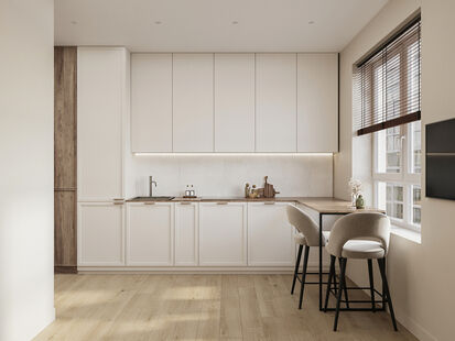 Фото № 6: Дизайн-проект квартиры-студии 19.31  м² Современный стиль для ЖК Эко Бунино