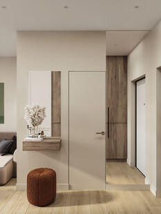 Фото № 5: Дизайн-проект квартиры-студии 19.31  м² Современный стиль для ЖК Эко Бунино