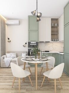 Фото № 4: Дизайн-проект однокомнатной квартиры 39.73  м² Стиль Контемпорари для ЖК GloraX Premium Василеостровский