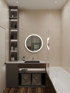 Фото № 3: Дизайн-проект трехкомнатной квартиры 71.57  м² стиль Модернизм для ЖК Архитектор