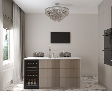 Фото № 2: Дизайн-проект двухкомнатной квартиры 57.64  м² Современная классика для ЖК Октябрьское Поле