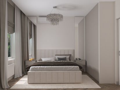 Фото № 4: Дизайн-проект двухкомнатной квартиры 57.64  м² Современная классика для ЖК Октябрьское Поле