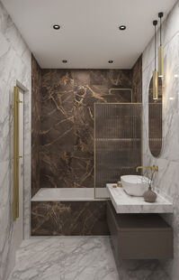 Фото № 6: Дизайн-проект двухкомнатной квартиры 57.64  м² Современная классика для ЖК Октябрьское Поле