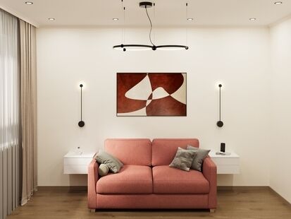 Фото № 5: Дизайн-проект четырехкомнатной квартиры 70.34  м² Современный стиль для ЖК Прибрежный Парк