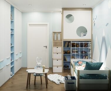 Фото № 2: Дизайн-проект четырехкомнатной квартиры 70.34  м² Современный стиль для ЖК Прибрежный Парк