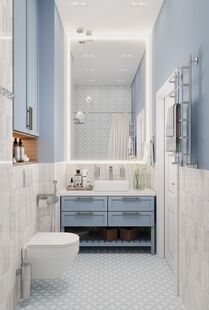 Фото № 5: Дизайн-проект четырехкомнатной квартиры 92.1  м² Стиль Американская классика для ЖК Фестиваль Парк 2