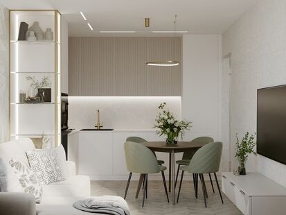 Фото № 4: Дизайн-проект четырехкомнатной квартиры 68.54  м² Современный стиль для ЖК в г. Петропавловск-Камчатский