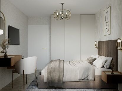 Фото № 5: Дизайн-проект четырехкомнатной квартиры 68.54  м² Современный стиль для ЖК в г. Петропавловск-Камчатский