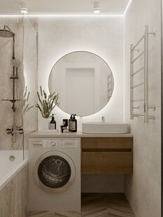 Фото № 6: Дизайн-проект четырехкомнатной квартиры 68.54  м² Современный стиль для ЖК в г. Петропавловск-Камчатский